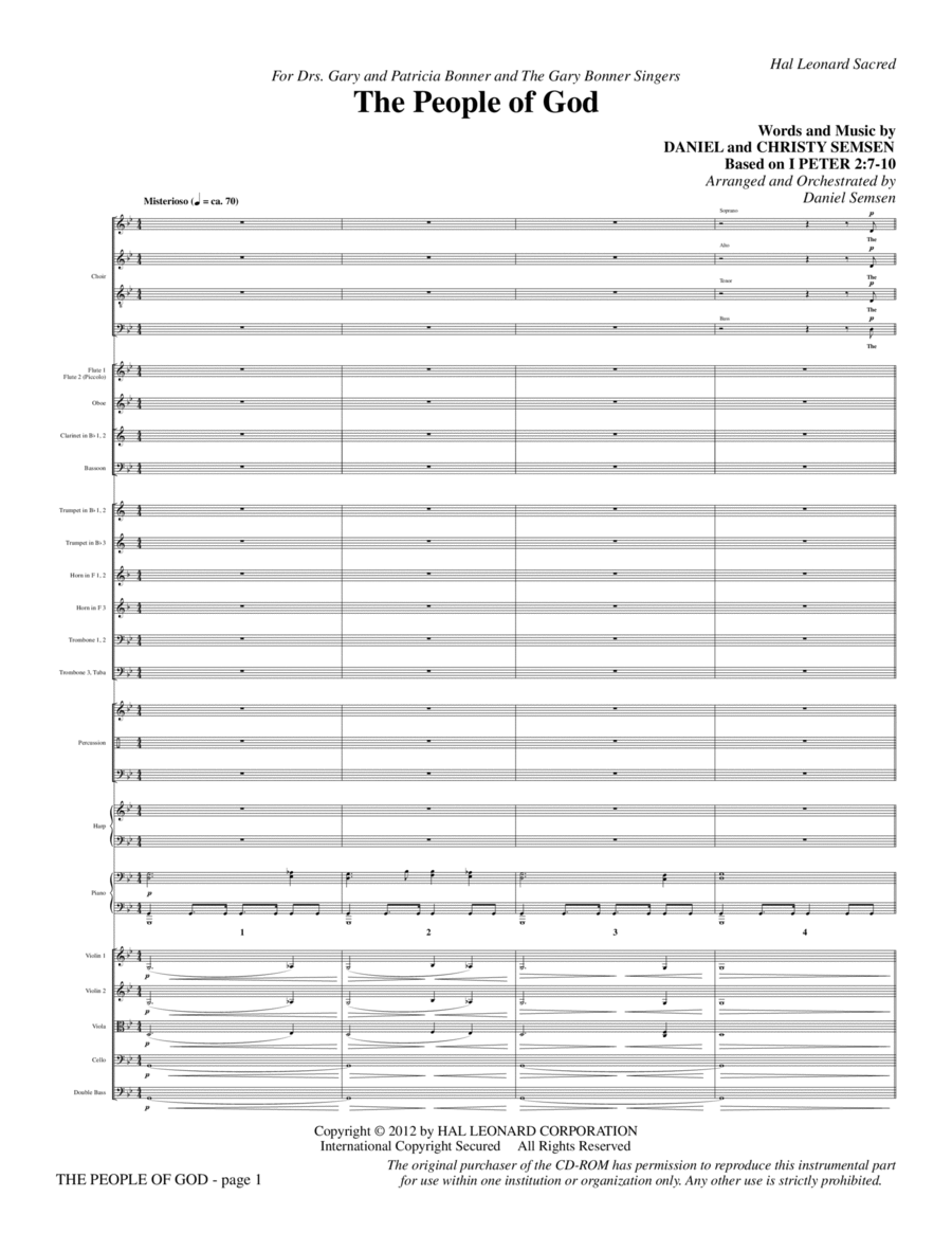 The People Of God by Christy Semsen
                        Choir -
                         Digital Sheet Music
                        