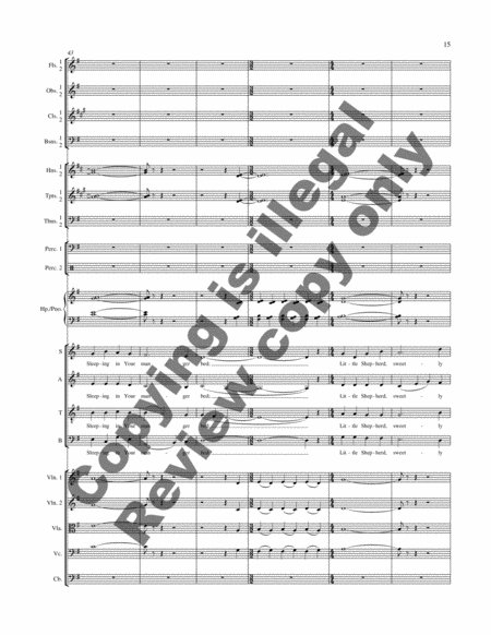 Silly Shepherds, Stop Your Sleeping (Chamber Orchestra Score)