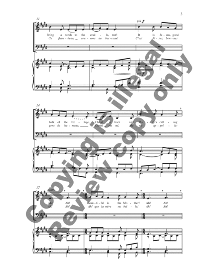 Bring a Torch, Jeannette, Isabella 3-Part scores gallery preview page 12