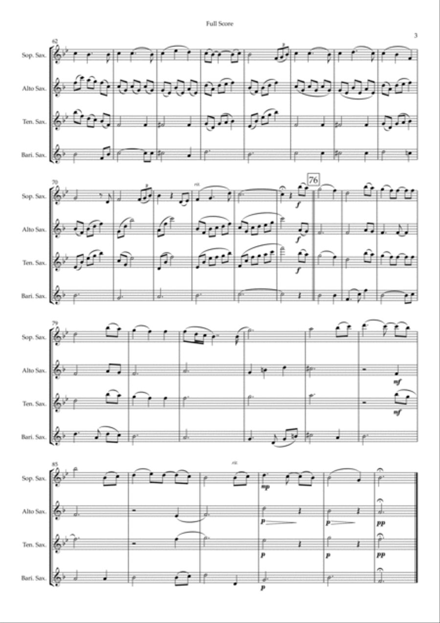 It Is You (i Have Loved) It Is You (i Have Loved) Saxophone Quartet scores gallery preview page 3