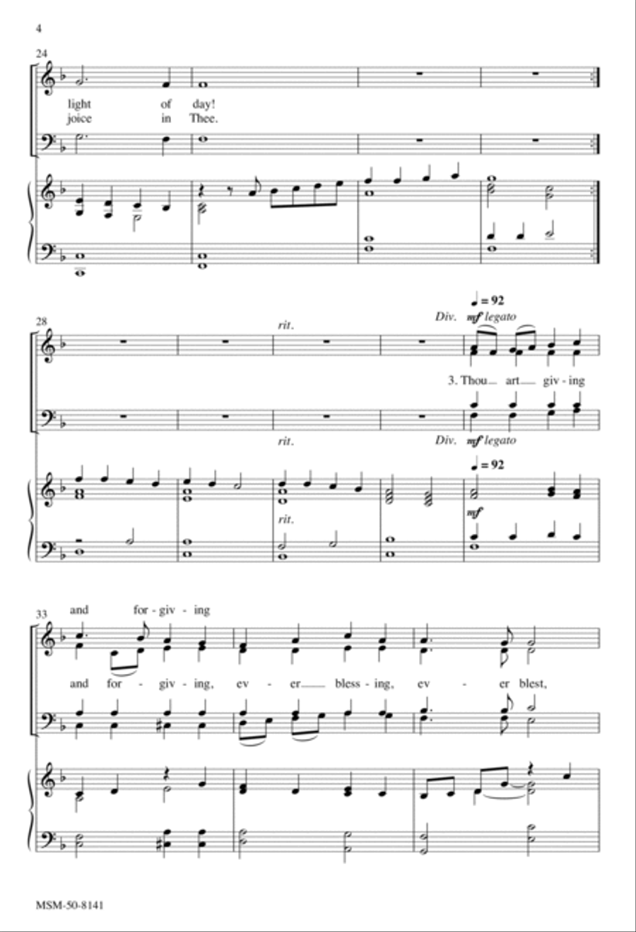 Joyful, Joyful, We Adore Thee 4-Part scores gallery preview page 4