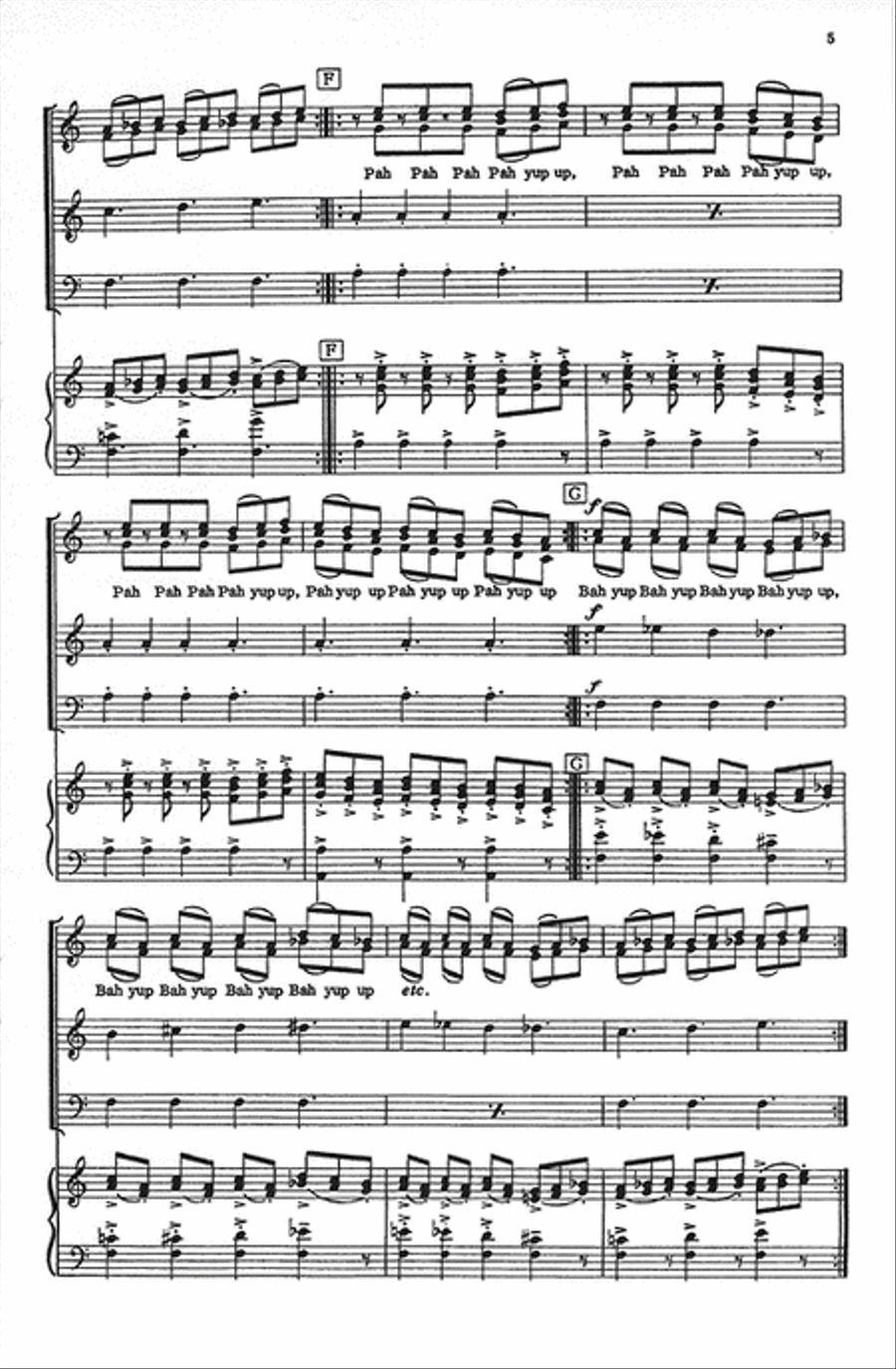 Blue Rondo A La Turk - SATB Parts Only 4-Part scores gallery preview page 4