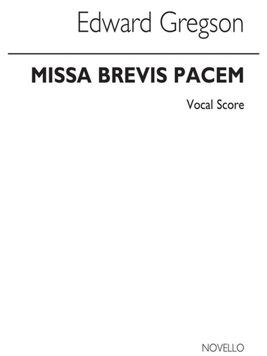 Gregson Missa Brevis Pacem V/Score(Arc)