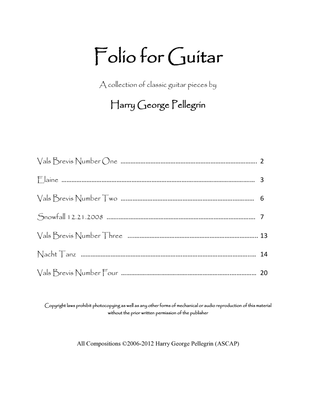 Folio For Guitar