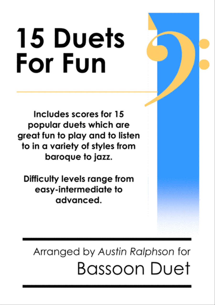 COMPLETE Book of 30 Bassoon Duets for Fun (popular classics volumes 1 and 2) - various levels Woodwind Duet scores gallery preview page 3