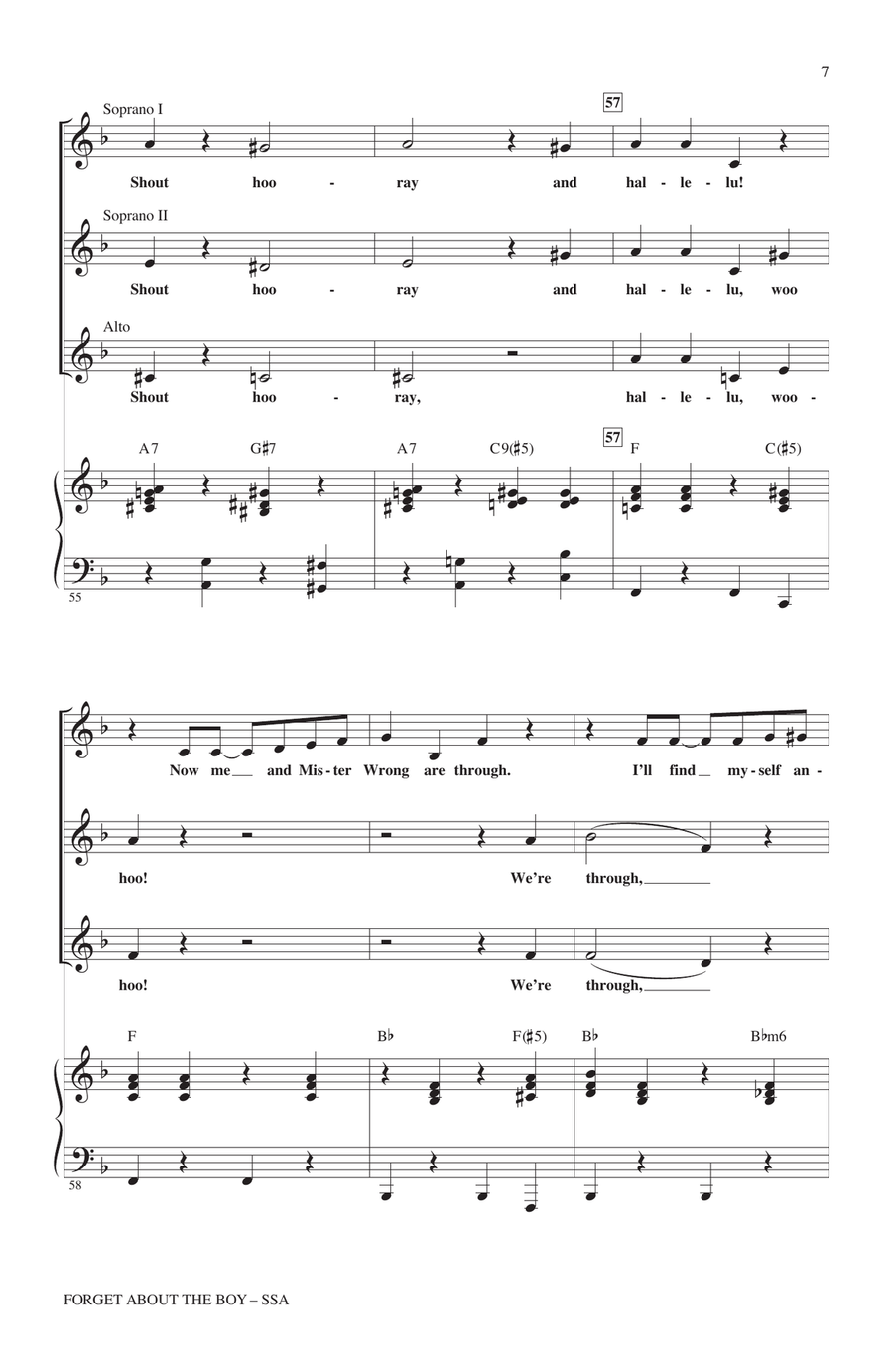 Forget About The Boy (from Thoroughly Modern Millie) (arr. Audrey Snyder) SSA scores gallery preview page 6