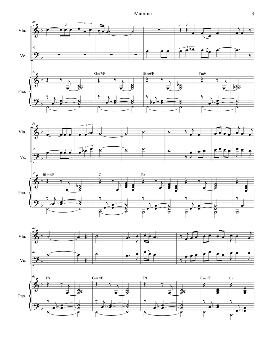 Mama (mamma) Piano Trio scores gallery preview page 3
