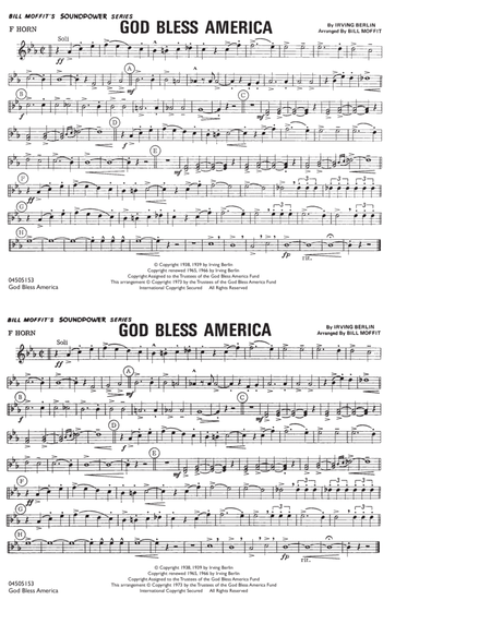 God Bless America - F Horn