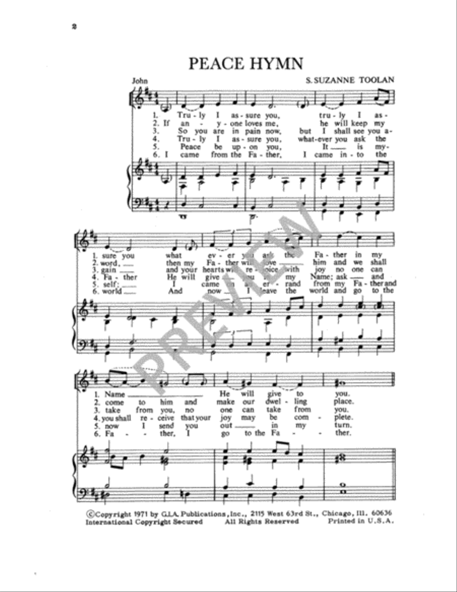 Peace Hymn Peace Hymn SSAA scores gallery preview page 3