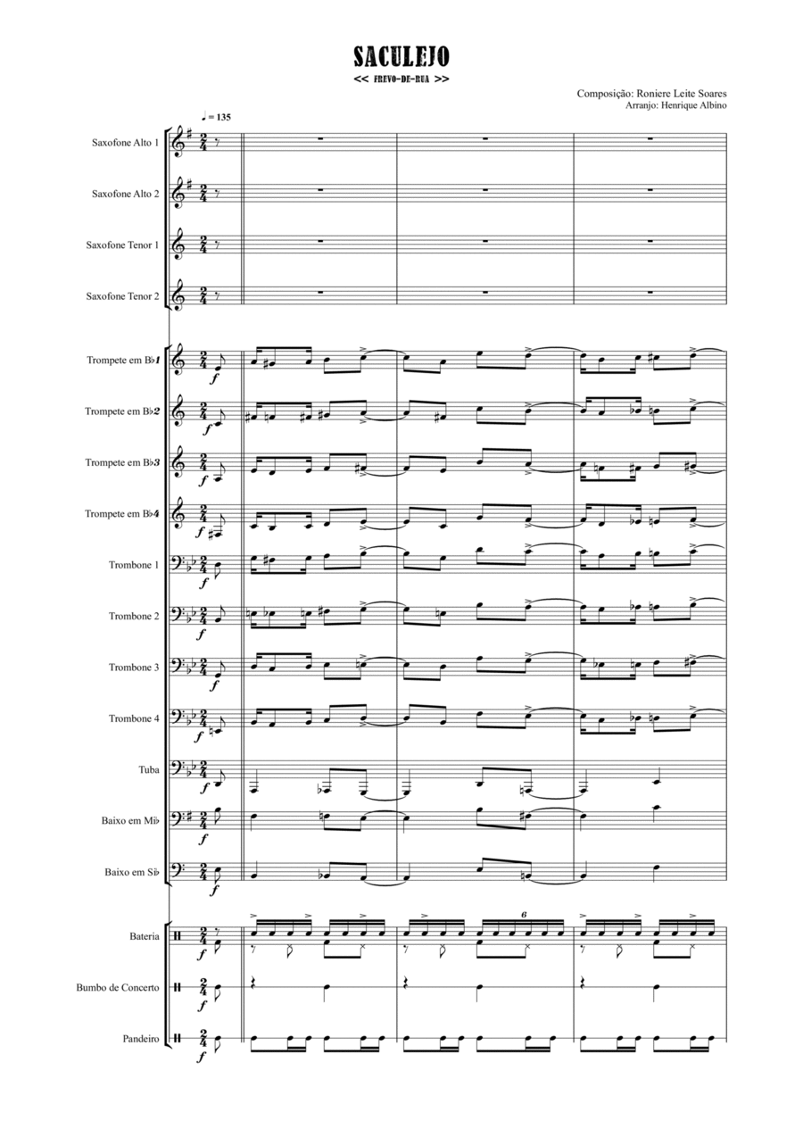 Saculejo Marching Band scores gallery preview page 1