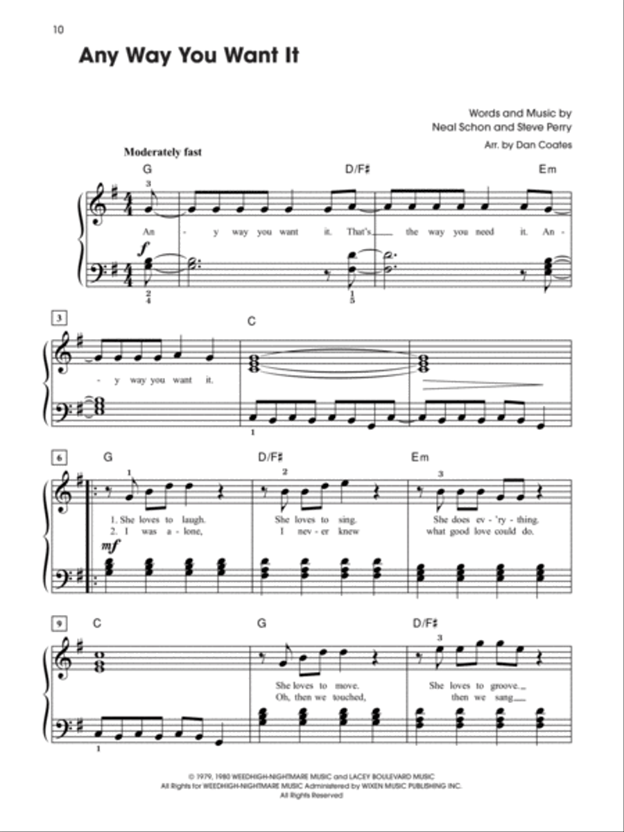 Pop & Movie Hits A to Z Pop & Movie Hits A to Z Easy Piano scores gallery preview page 10