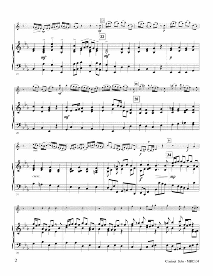 Sleepers Awake Clarinet Solo scores gallery preview page 2