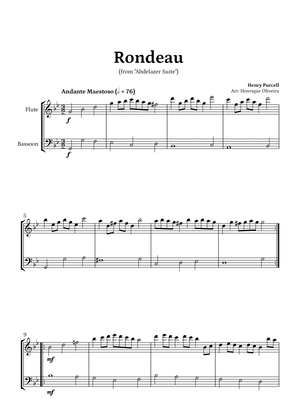 Rondeau from "Abdelazer Suite" by Henry Purcell - For Flute and Bassoon (G minor)