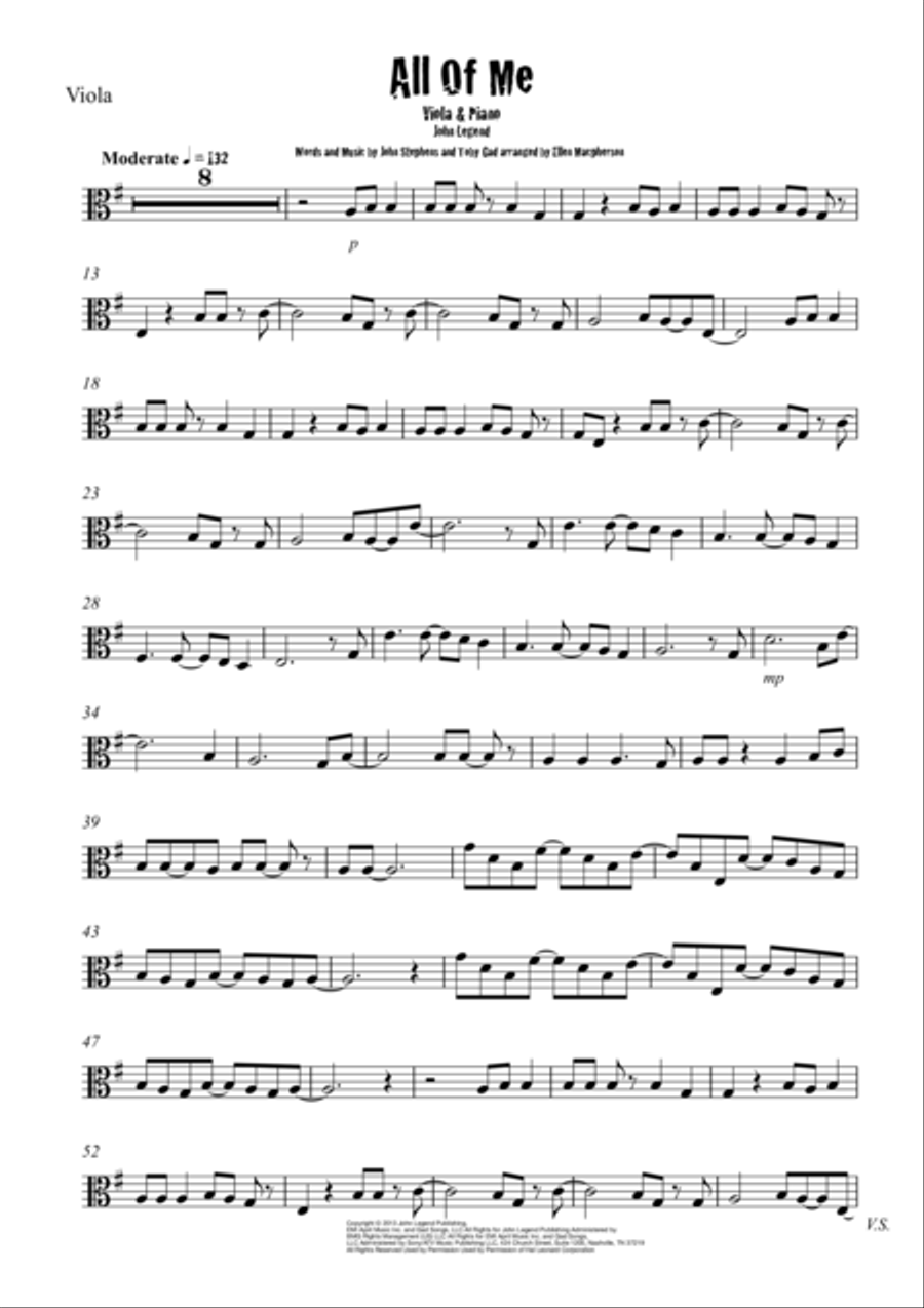 All Of Me Viola scores gallery preview page 4