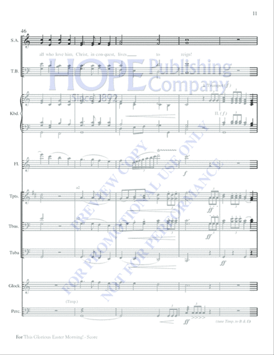 For This Glorious Easter Morning Choir scores gallery preview page 11
