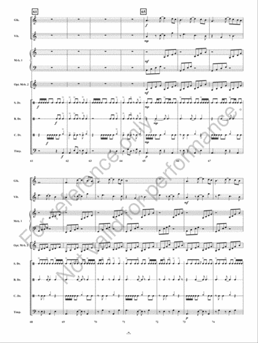 Drifting in Time Percussion Ensemble scores gallery preview page 8