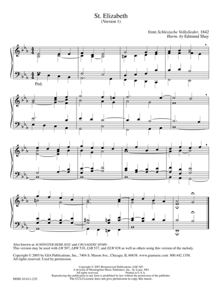 St. Elizabeth (Hymn Harmonization)