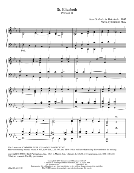 St. Elizabeth (Hymn Harmonization)