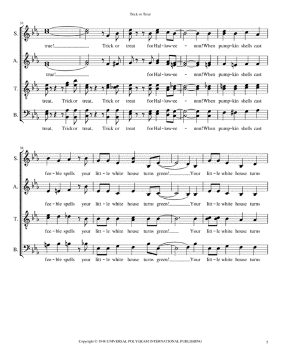 Trick Of Treat Trick Of Treat 4-Part scores gallery preview page 5