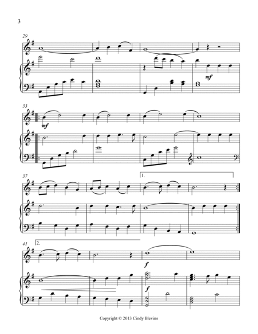How Great Thou Art, for Piano and Violin Violin Solo scores gallery preview page 4