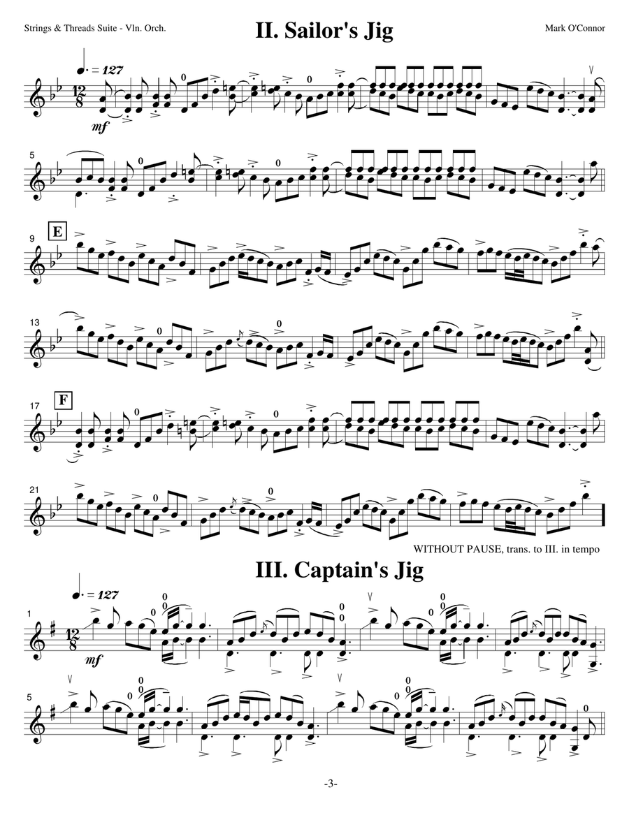 Strings & Threads Suite (violin solo part - for violin and string orchestra) String Orchestra scores gallery preview page 6