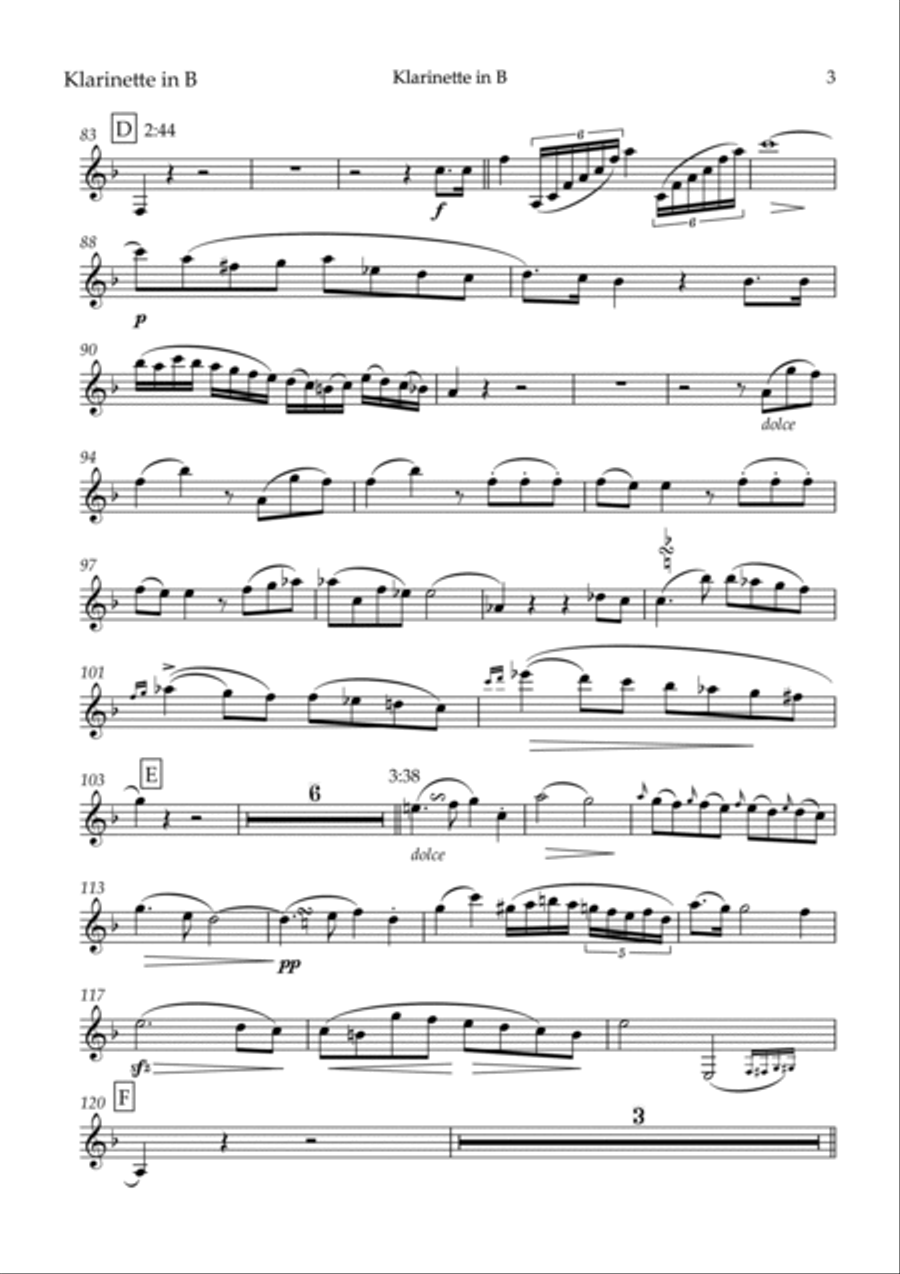 Crusell Concerto for Clarinet No. 1 Op. 1 Part 1 Allegro Clarinet Solo scores gallery preview page 3