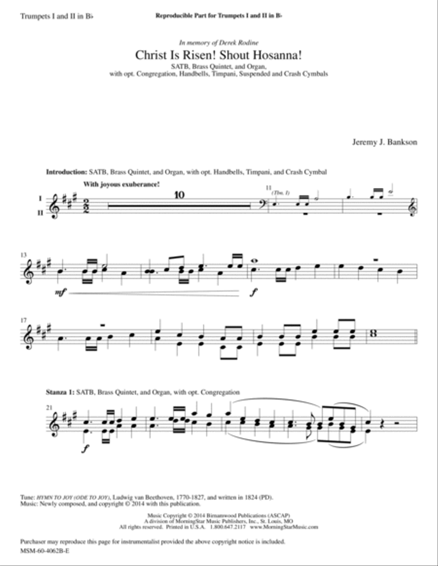 Christ Is Risen! Shout Hosanna! Choir scores gallery preview page 4
