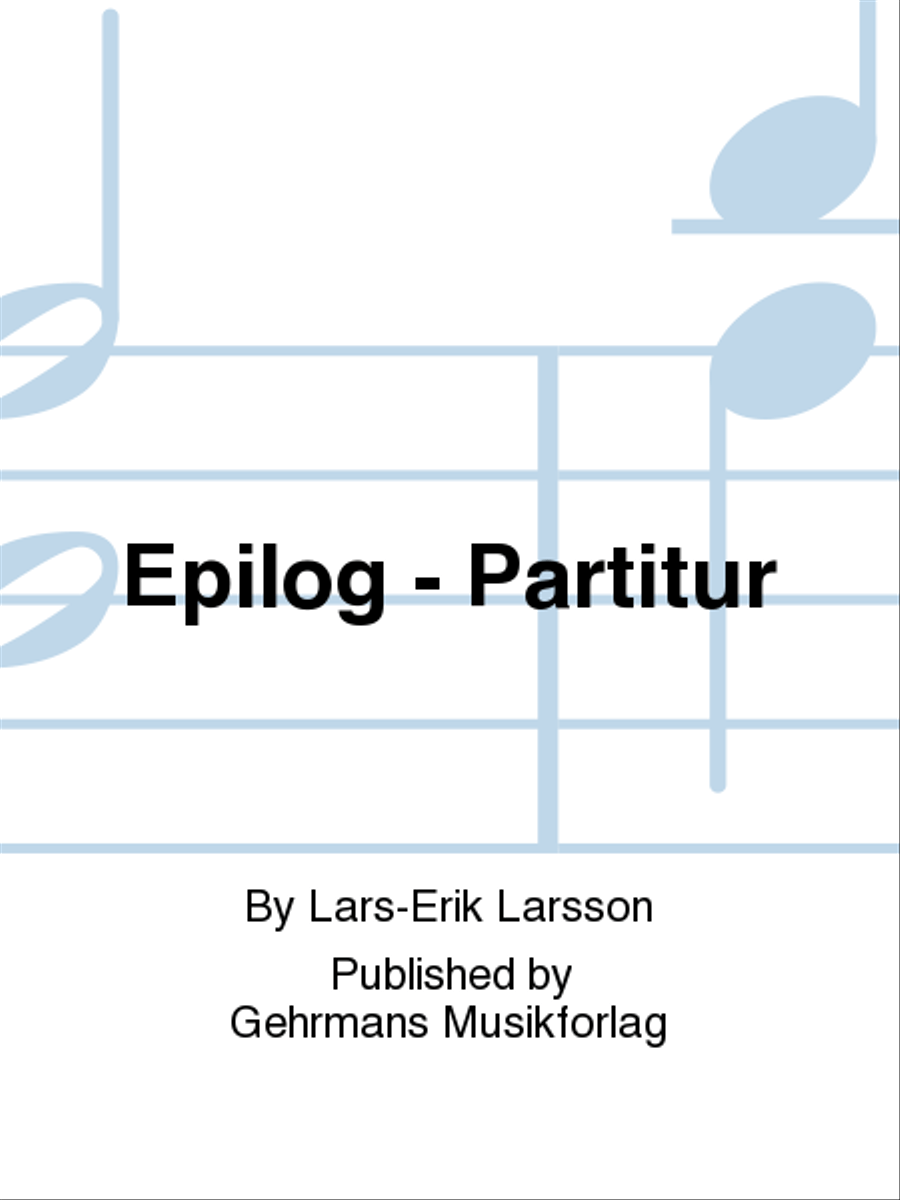 Epilog - Partitur