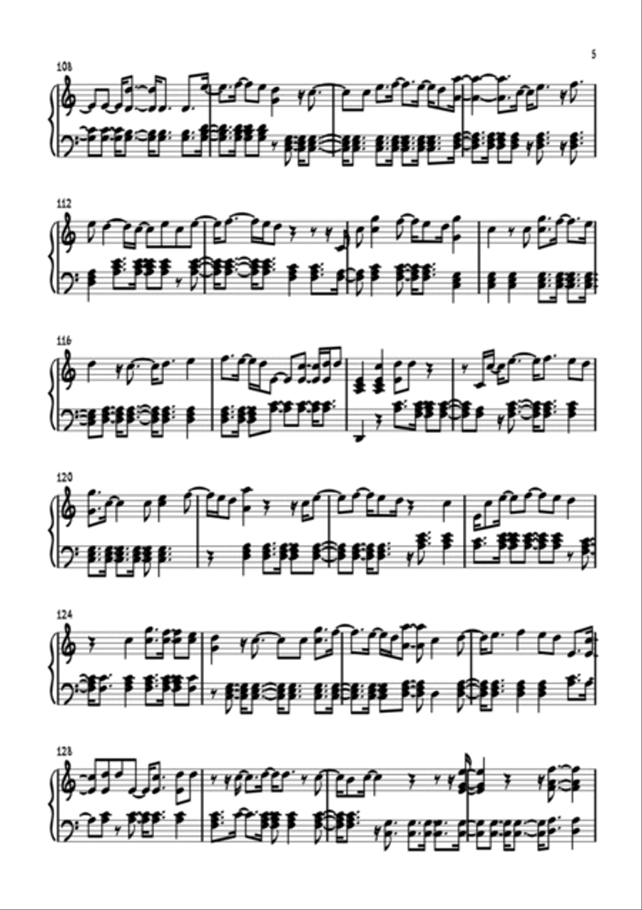 Run To The Father Piano Solo scores gallery preview page 5