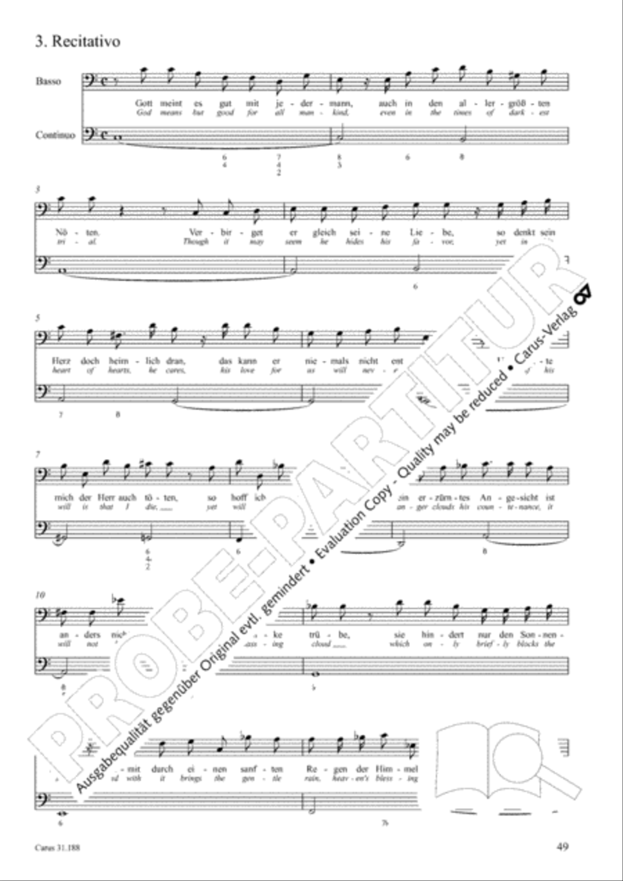 I have placed all my confidence (Ich habe meine Zuversicht) 4-Part scores gallery preview page 50