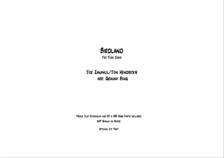 Birdland Brass Ensemble scores gallery preview page 1