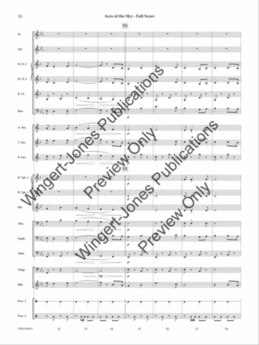 Aces of the Sky (Score) Concert Band scores gallery preview page 11