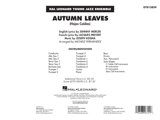 Book cover for Autumn Leaves (Hojas Caídas) (arr. Michele Fernández) - Conductor Score (Full Score)