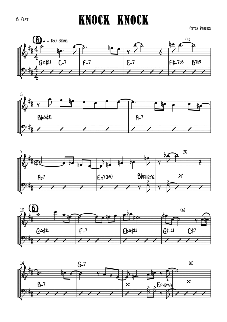 Knock Knock Jazz Ensemble scores gallery preview page 1