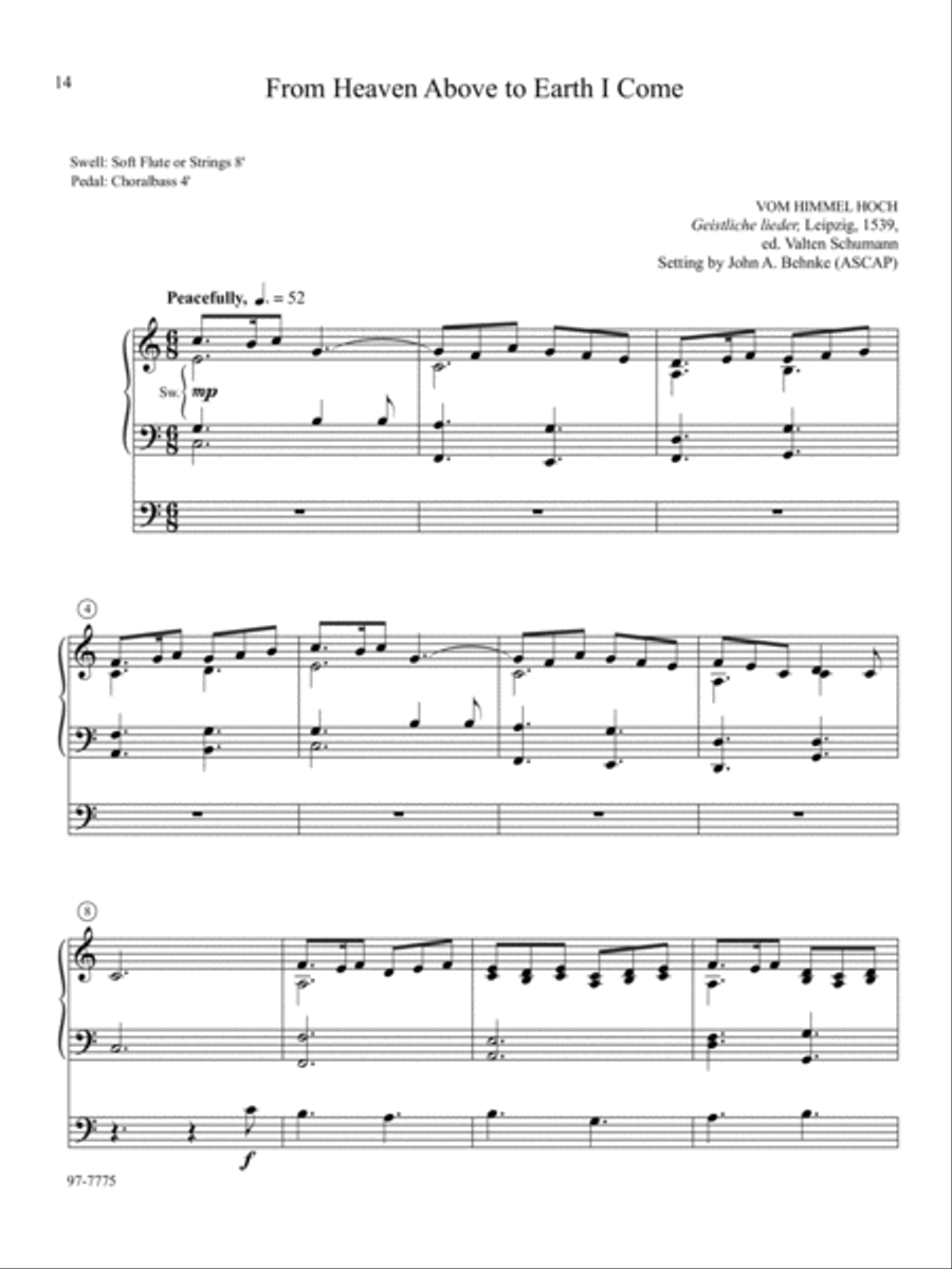 Five Preludes of Praise, Set 10 Organ scores gallery preview page 6
