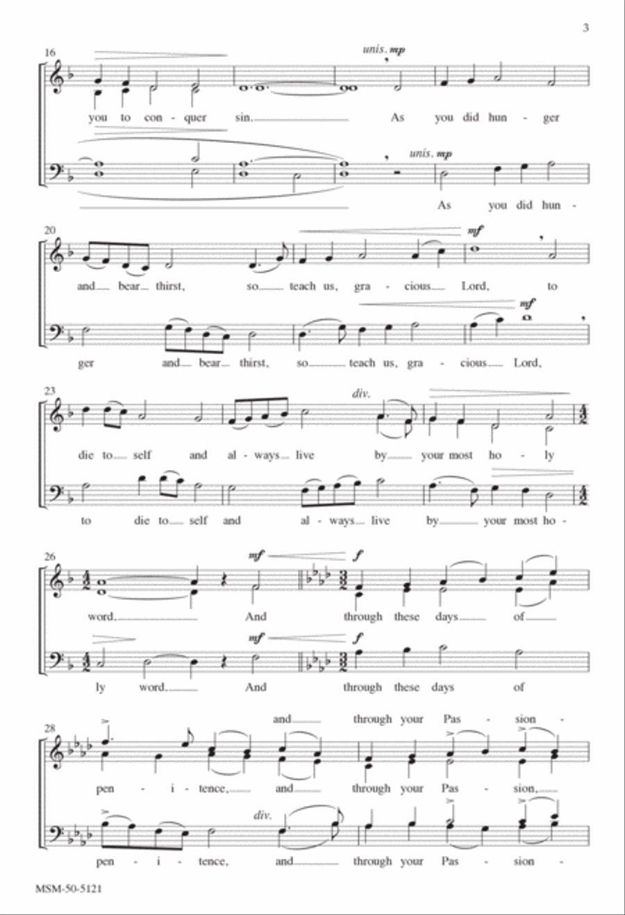 Lord, Who Throughout These Forty Days 4-Part scores gallery preview page 2
