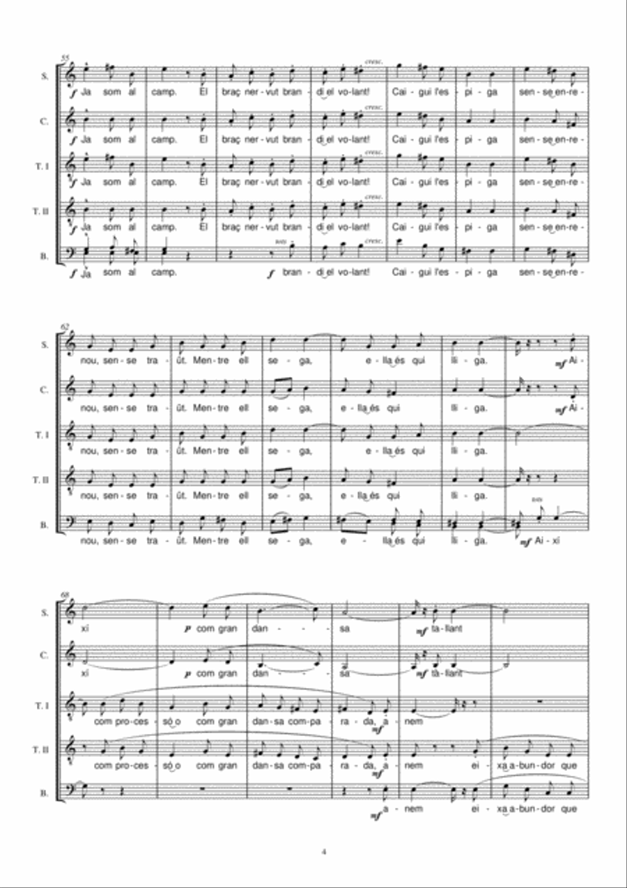 La joia del blat La joia del blat 4-Part scores gallery preview page 6