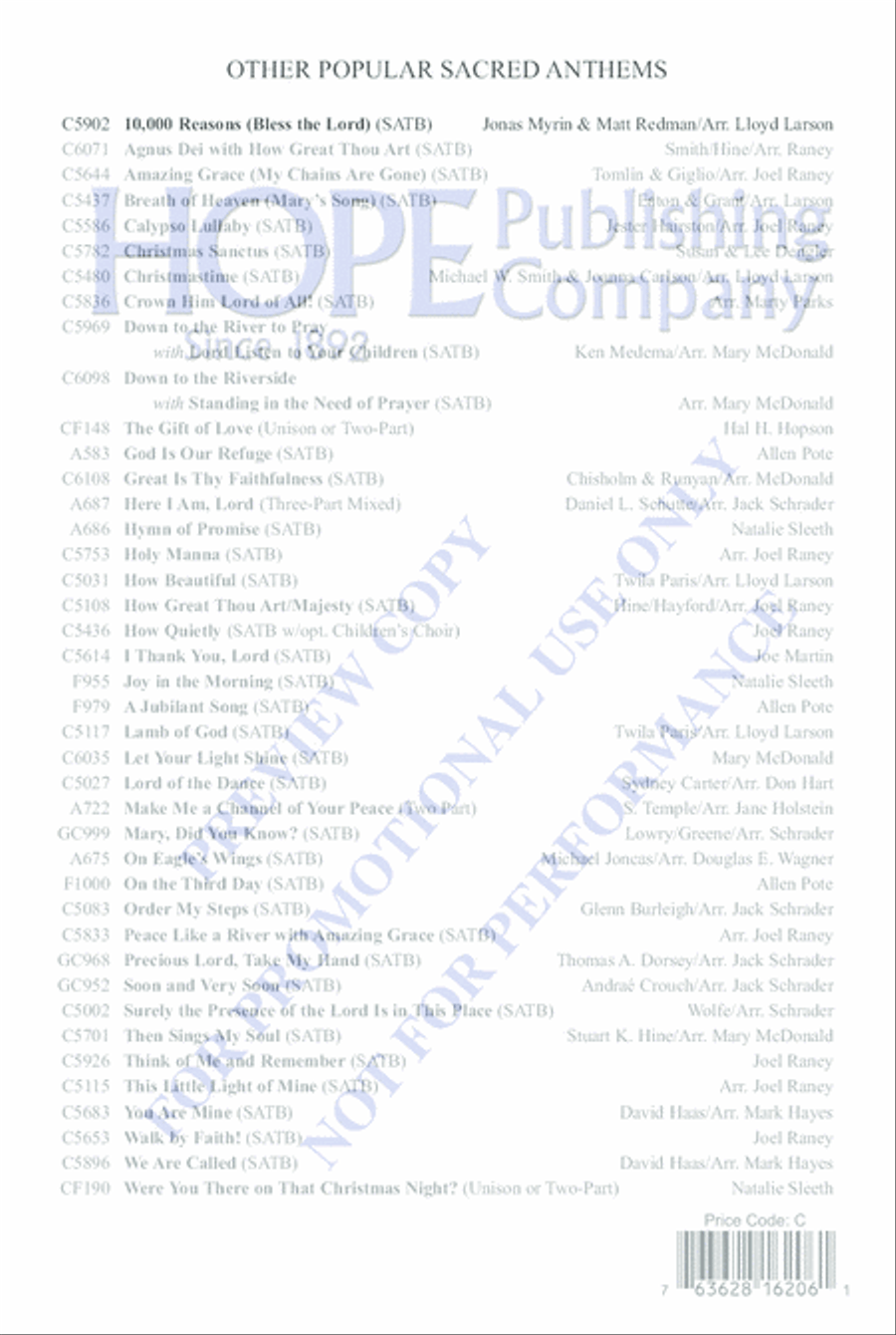 I Wonder Unison Choir scores gallery preview page 12