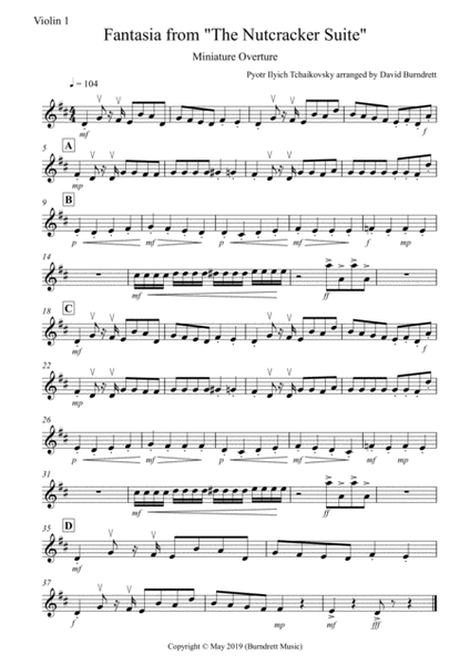 Miniature Overture (Fantasia from Nutcracker) for String Quartet image number null