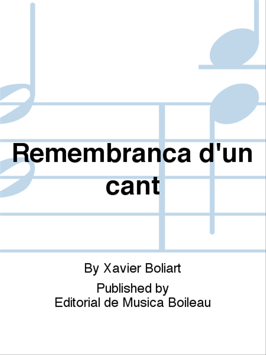Remembranca d'un cant Organ scores gallery preview page 1