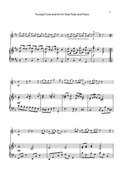 Trumpet Tune and Air, by Purcell; for solo Flute and Piano image number null