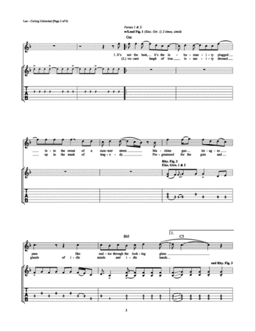 Ceiling Unlimited Ceiling Unlimited Electric Guitar scores gallery preview page 3