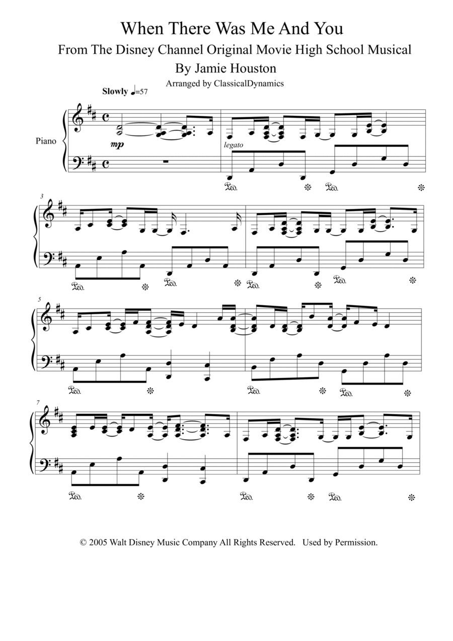 When There Was Me And You Piano Solo scores gallery preview page 1