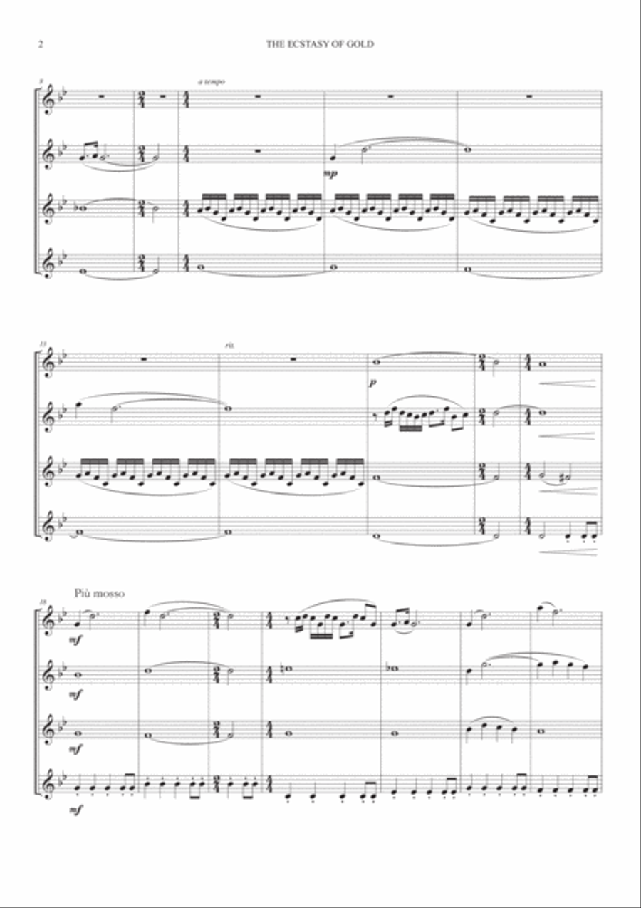 The Ecstasy Of Gold from THE GOOD, THE BAD AND THE UGLY Woodwind Quartet scores gallery preview page 4