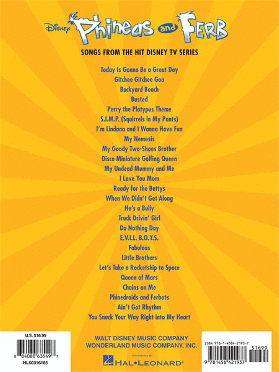 Phineas and Ferb Easy Piano scores gallery preview page 2