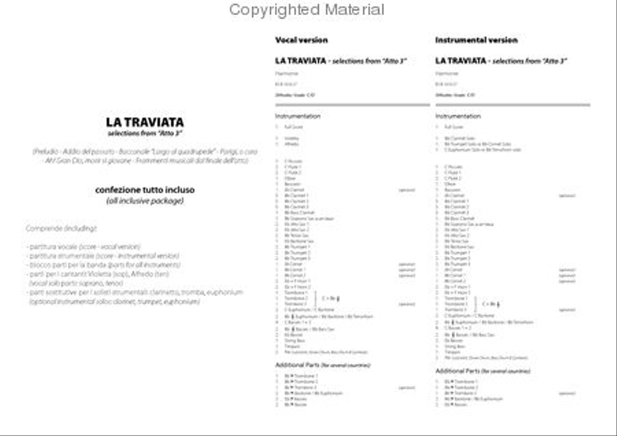 La Traviata - Act 3rd Concert Band scores gallery preview page 2