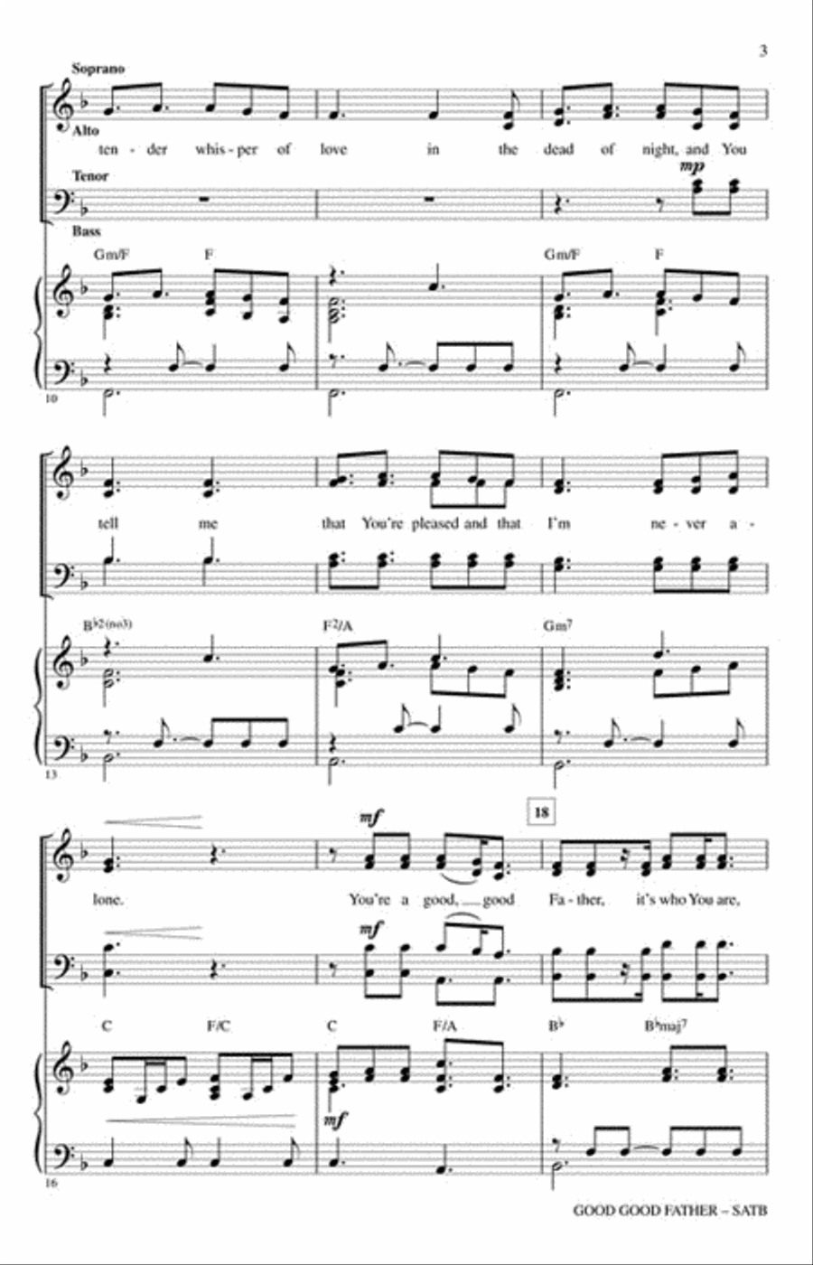 Good Good Father Good Good Father Choir scores gallery preview page 3