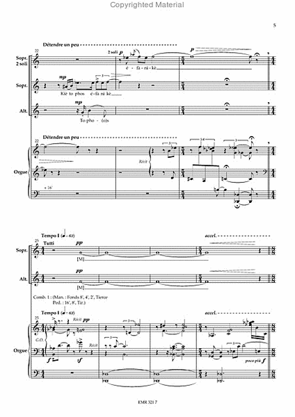 Une aube en clair-obscur op.44 Motet pour choeur d'enfants et orgue