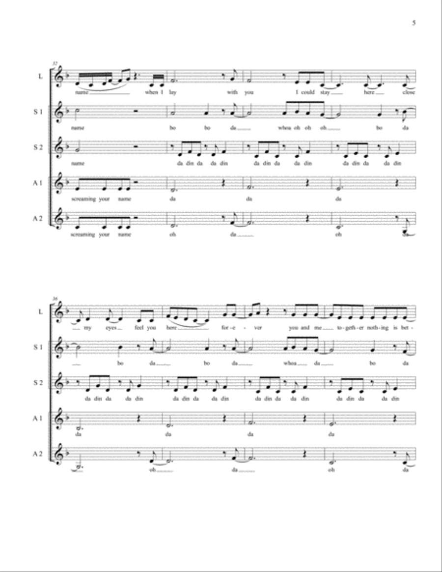 Set Fire To The Rain SSA scores gallery preview page 5