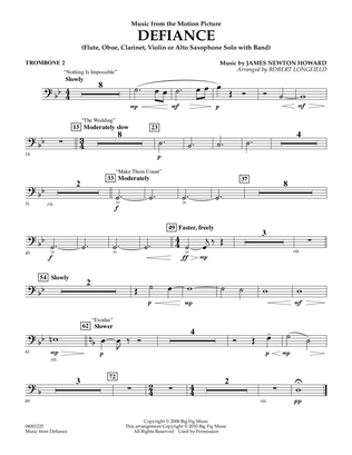 Music from Defiance - Trombone 2